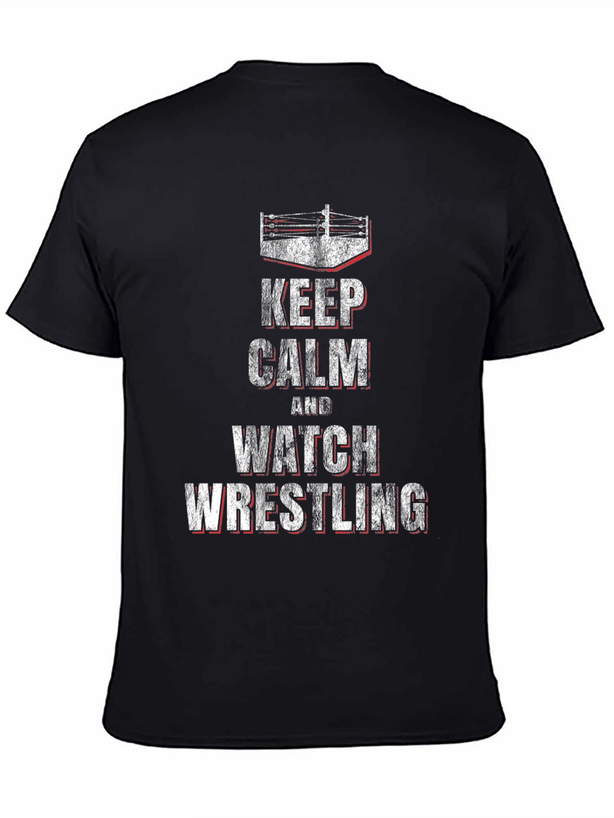 Keep Calm & Watch Wrestling Black T-Shirt