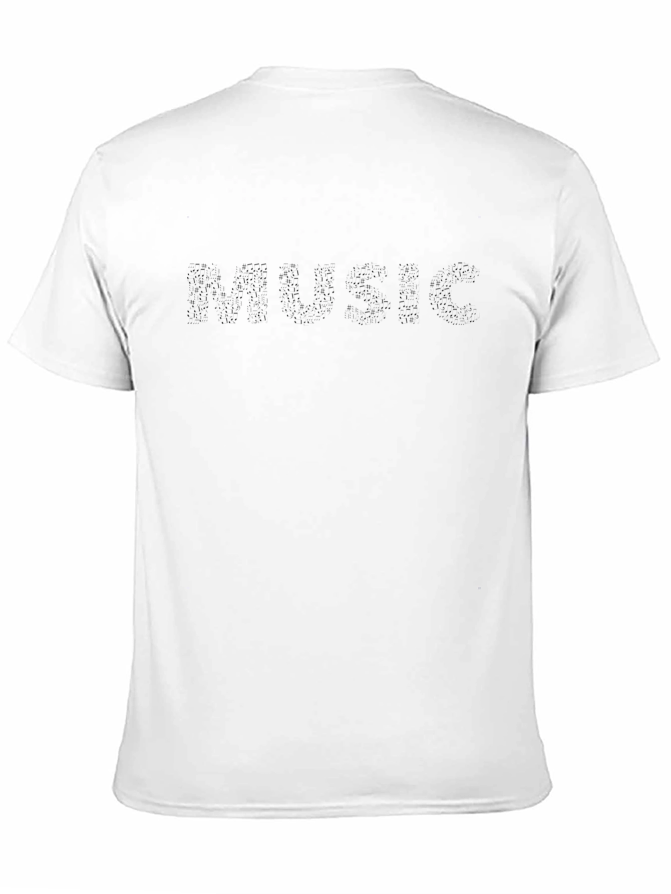 Mens Black MUSIC Graphic Print T-Shirt