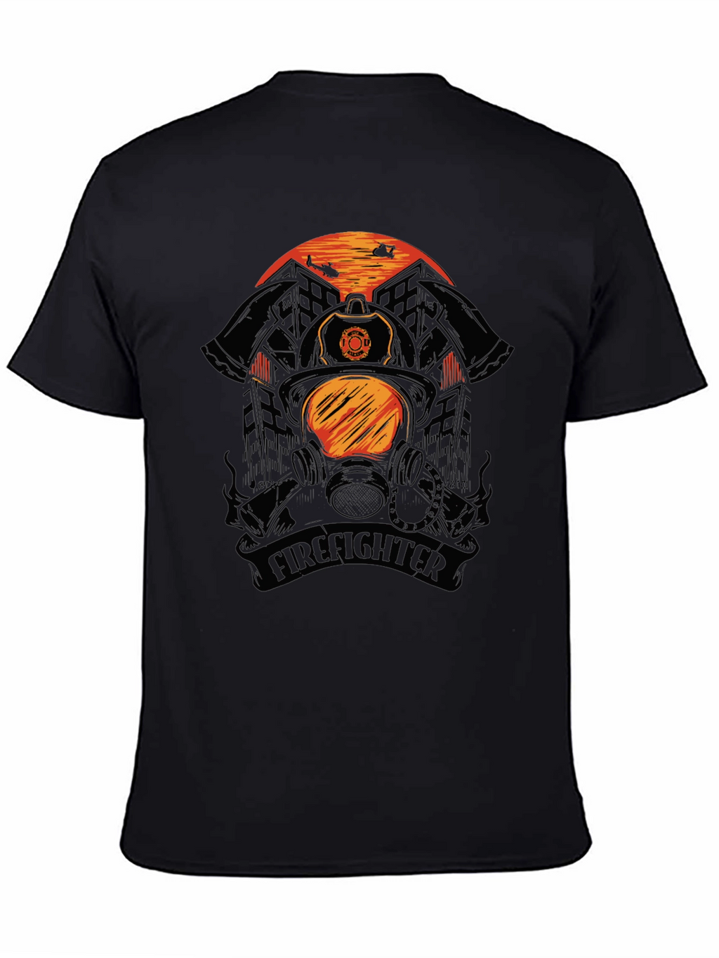 Firefighter Helmet Graphic Tee