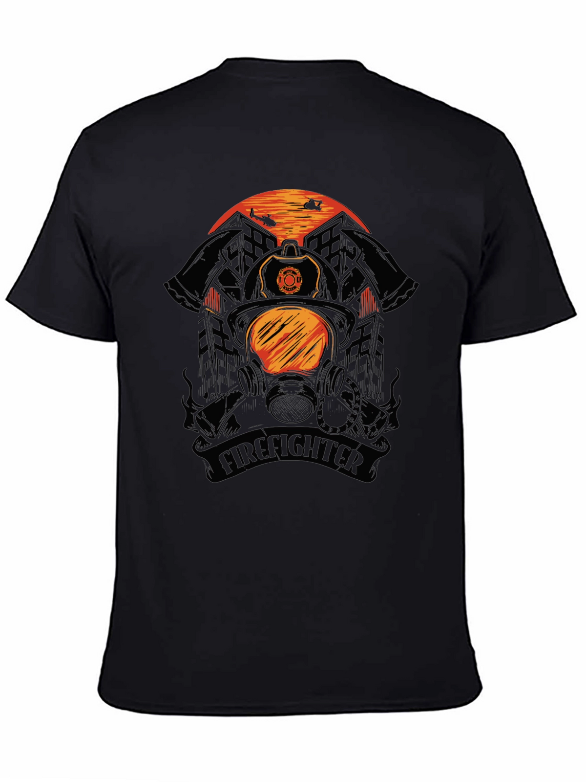 Firefighter Helmet Graphic Tee