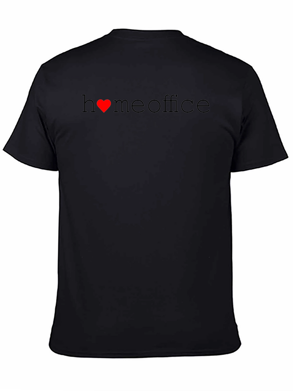 Home Office Heart Graphic Tee - Black T-Shirt