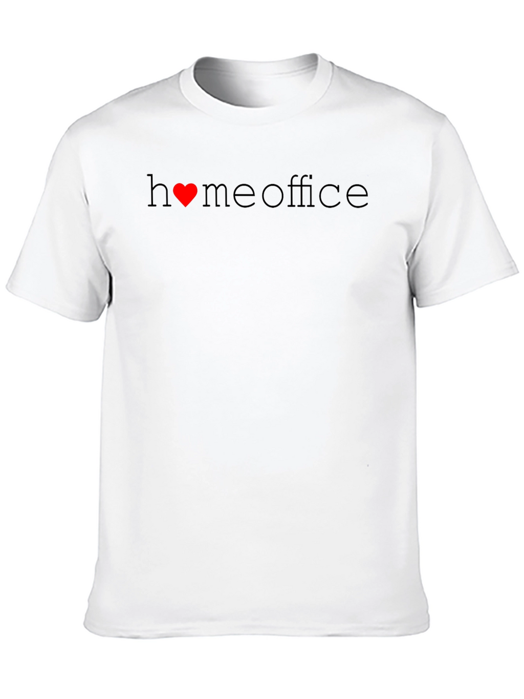Home Office Heart Graphic Tee - Black T-Shirt