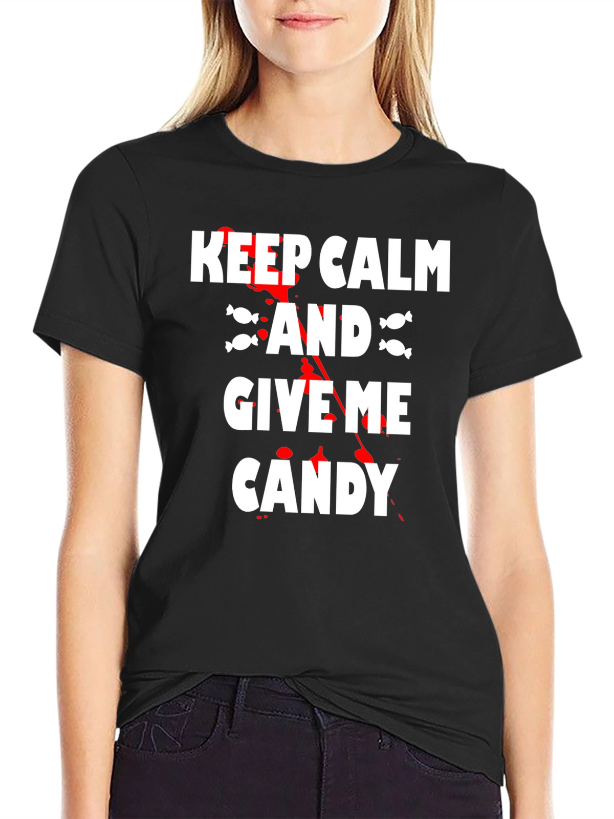 Keep Calm Give Me Candy T-Shirt - Halloween Tee