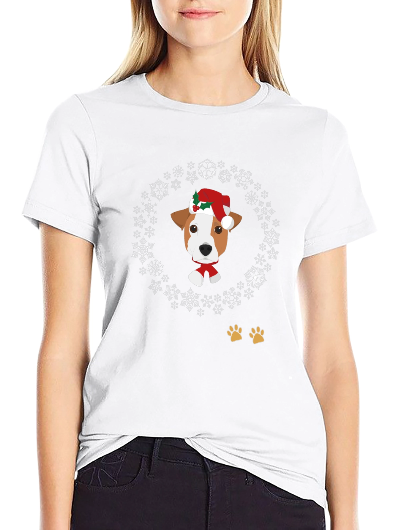 Festive Dog Snowflake T-Shirt