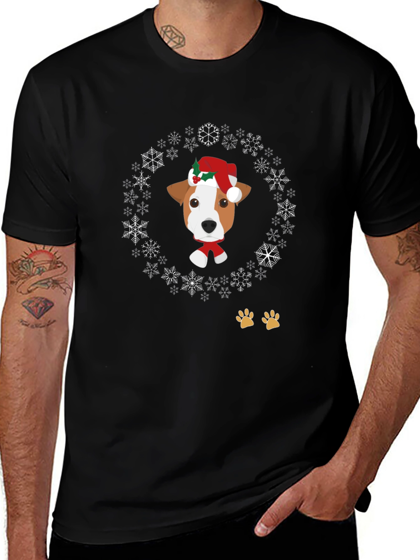Festive Dog Snowflake T-Shirt
