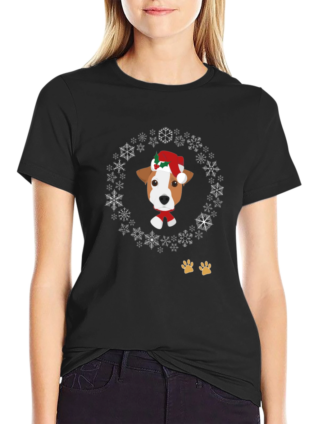 Festive Dog Snowflake T-Shirt