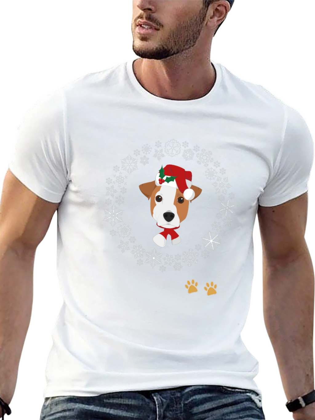 Festive Dog Snowflake T-Shirt