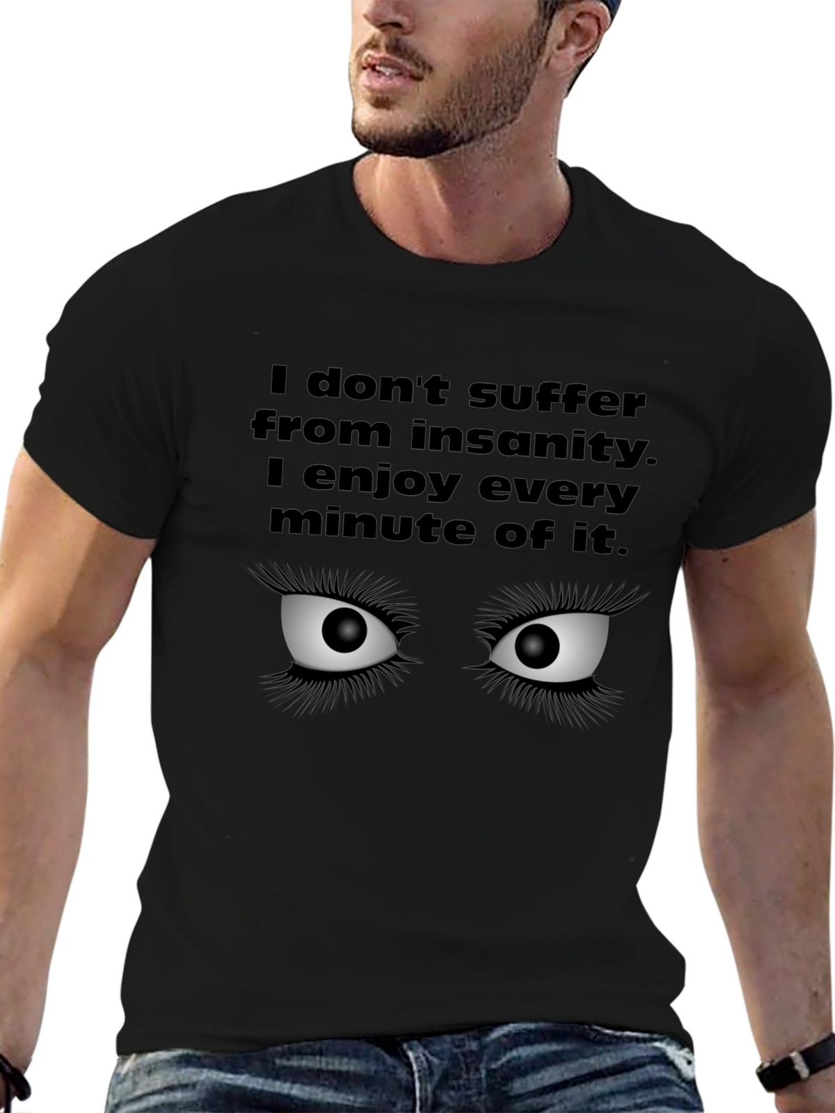 Insanity Enjoyer Black Graphic Tee