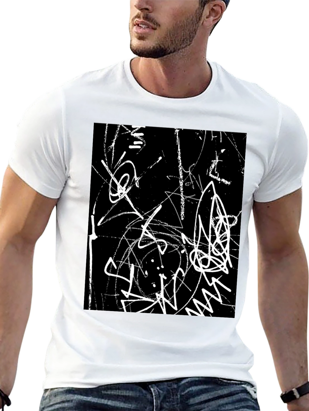 Abstract Art Black Graphic Tee