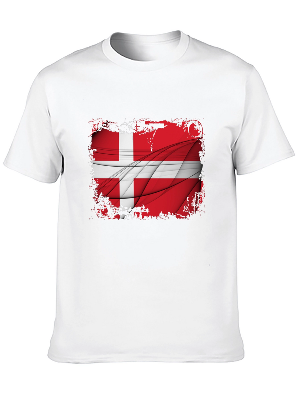 Denmark Flag Graphic Tee - Mens Black T-Shirt
