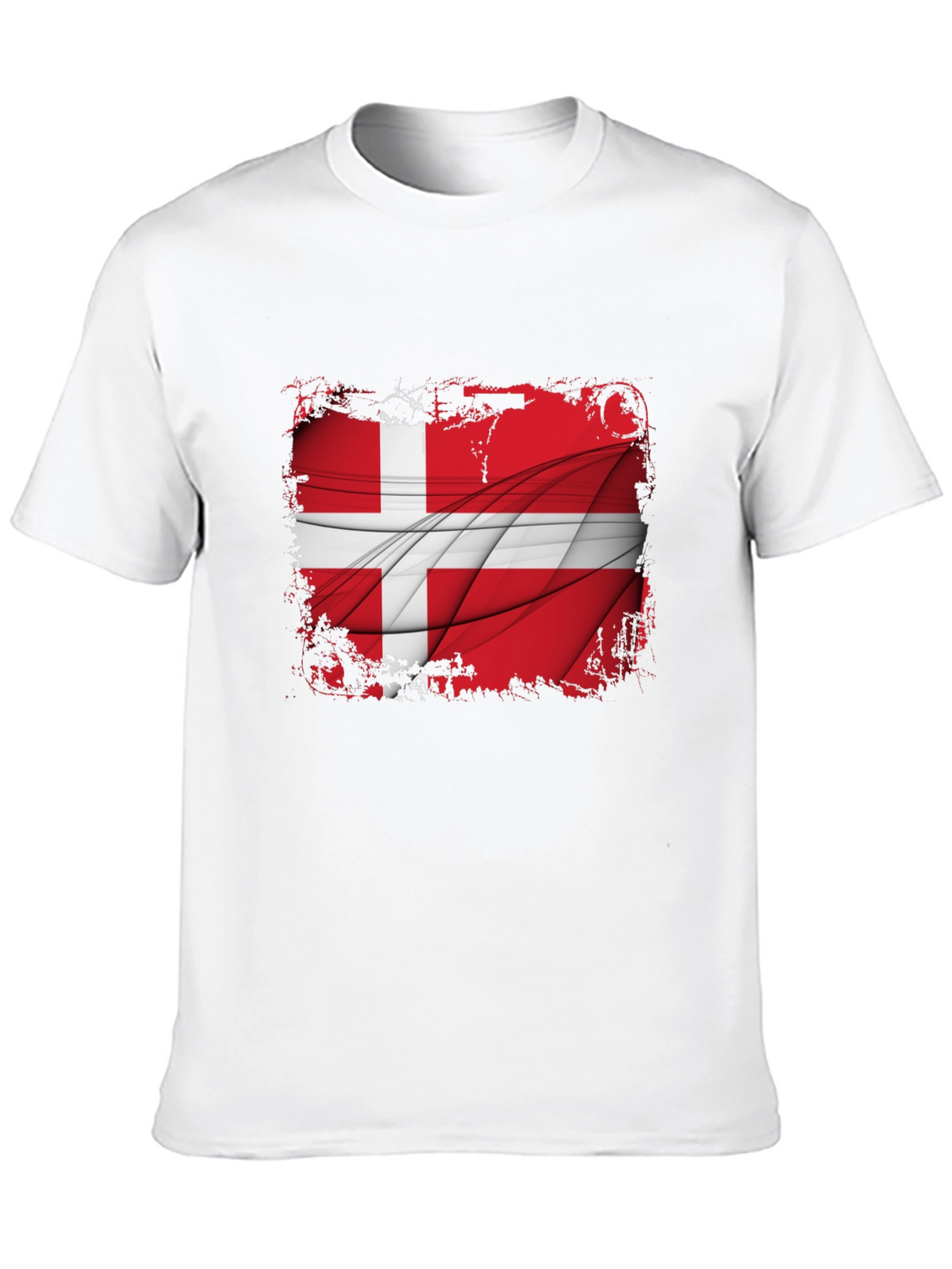 Denmark Flag Graphic Tee - Mens Black T-Shirt