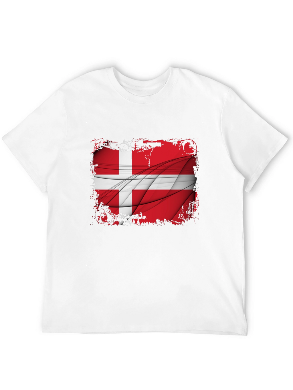 Denmark Flag Graphic Tee - Mens Black T-Shirt
