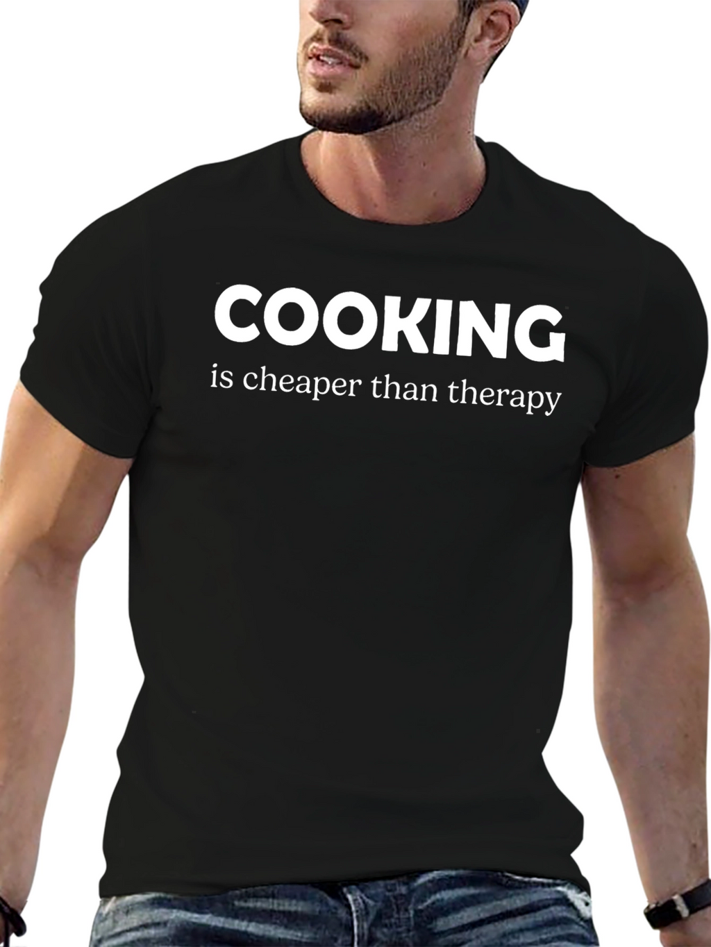 Cooking is Cheaper Than Therapy Graphic Tee
