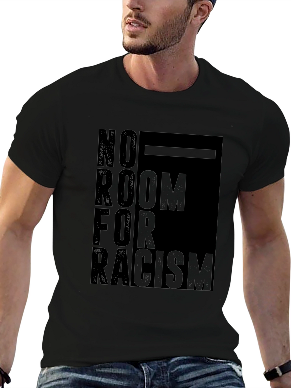 No Room For Racism Graphic Tee - Black