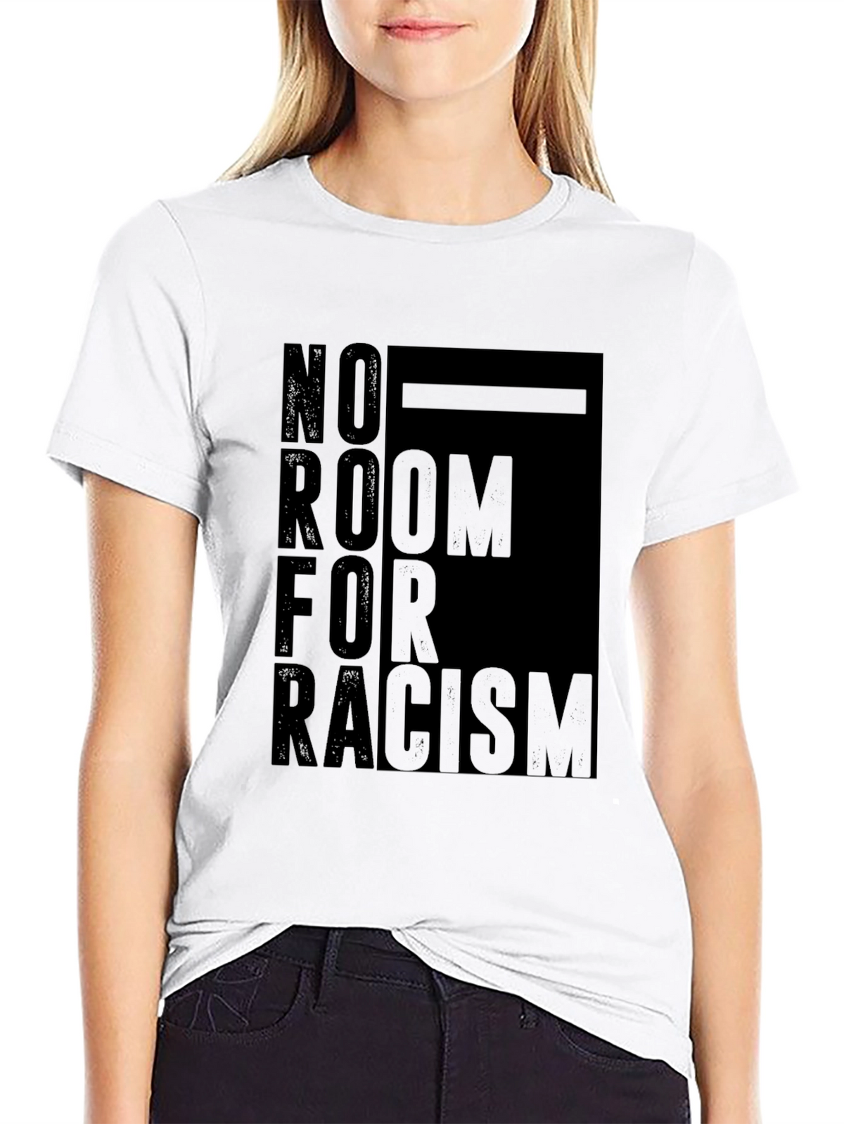 No Room For Racism Graphic Tee - Black