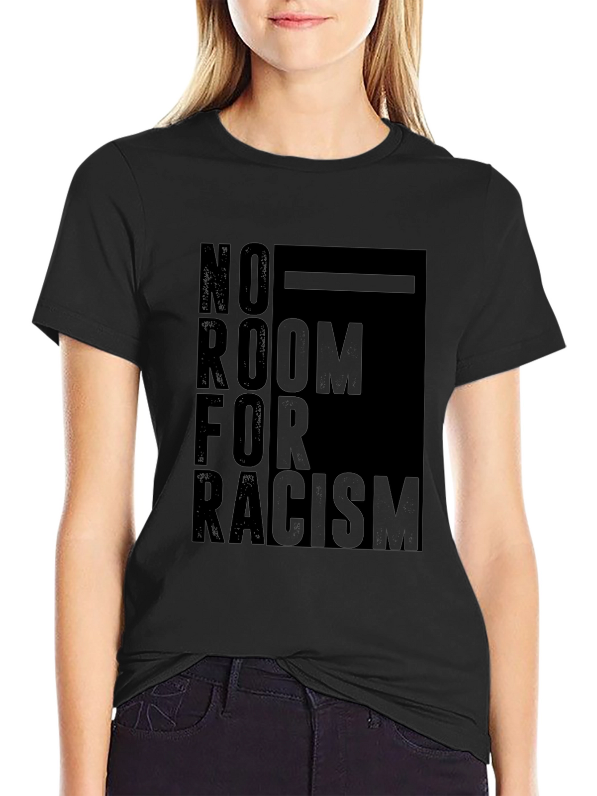 No Room For Racism Graphic Tee - Black