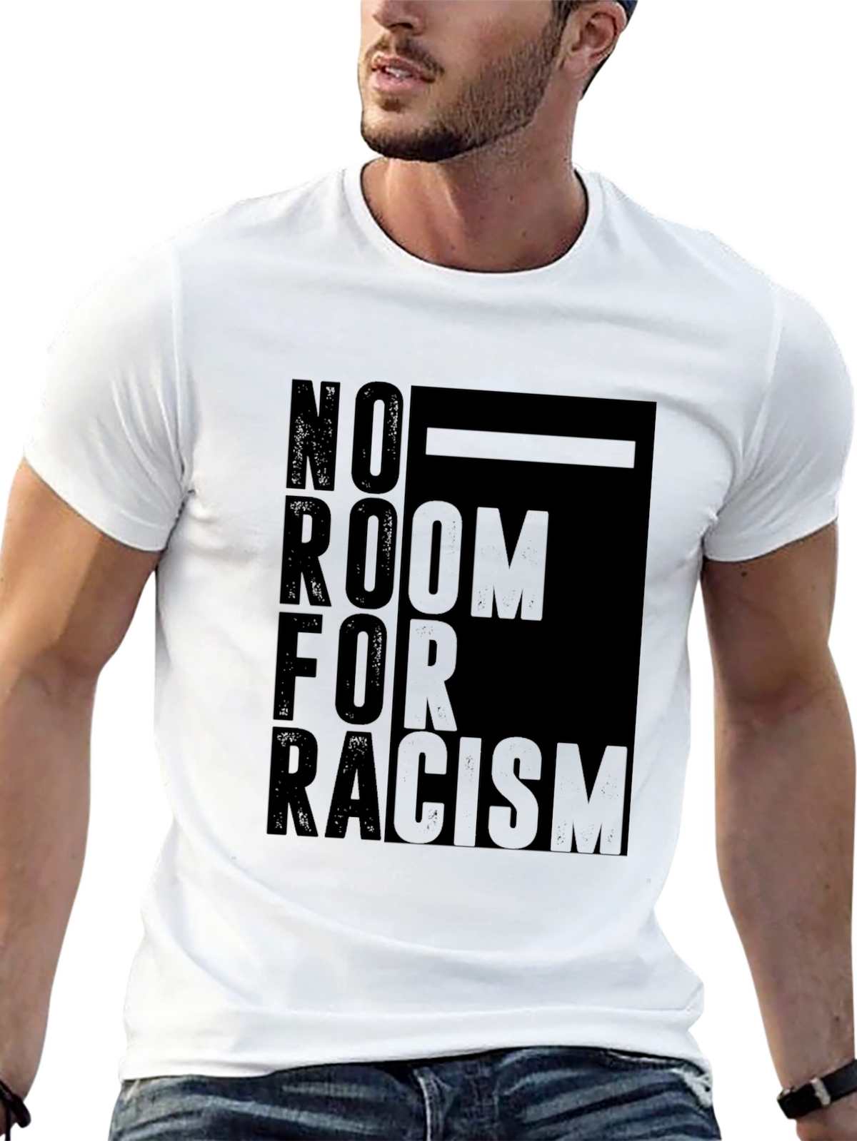 No Room For Racism Graphic Tee - Black