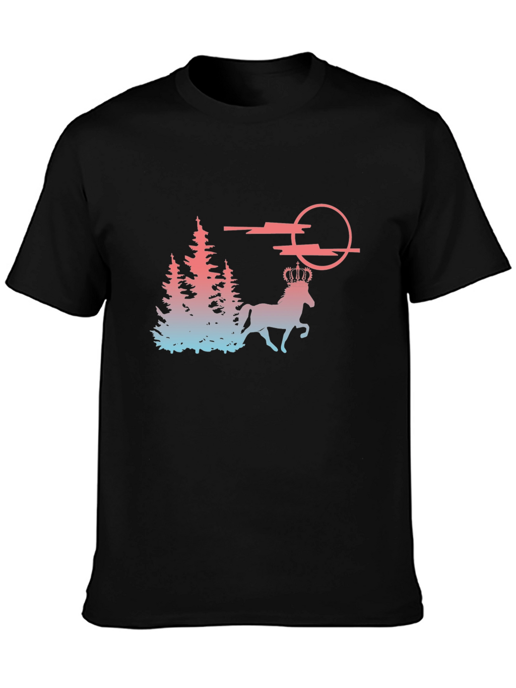 Majestic Horse T-Shirt - Fantasy Forest Design