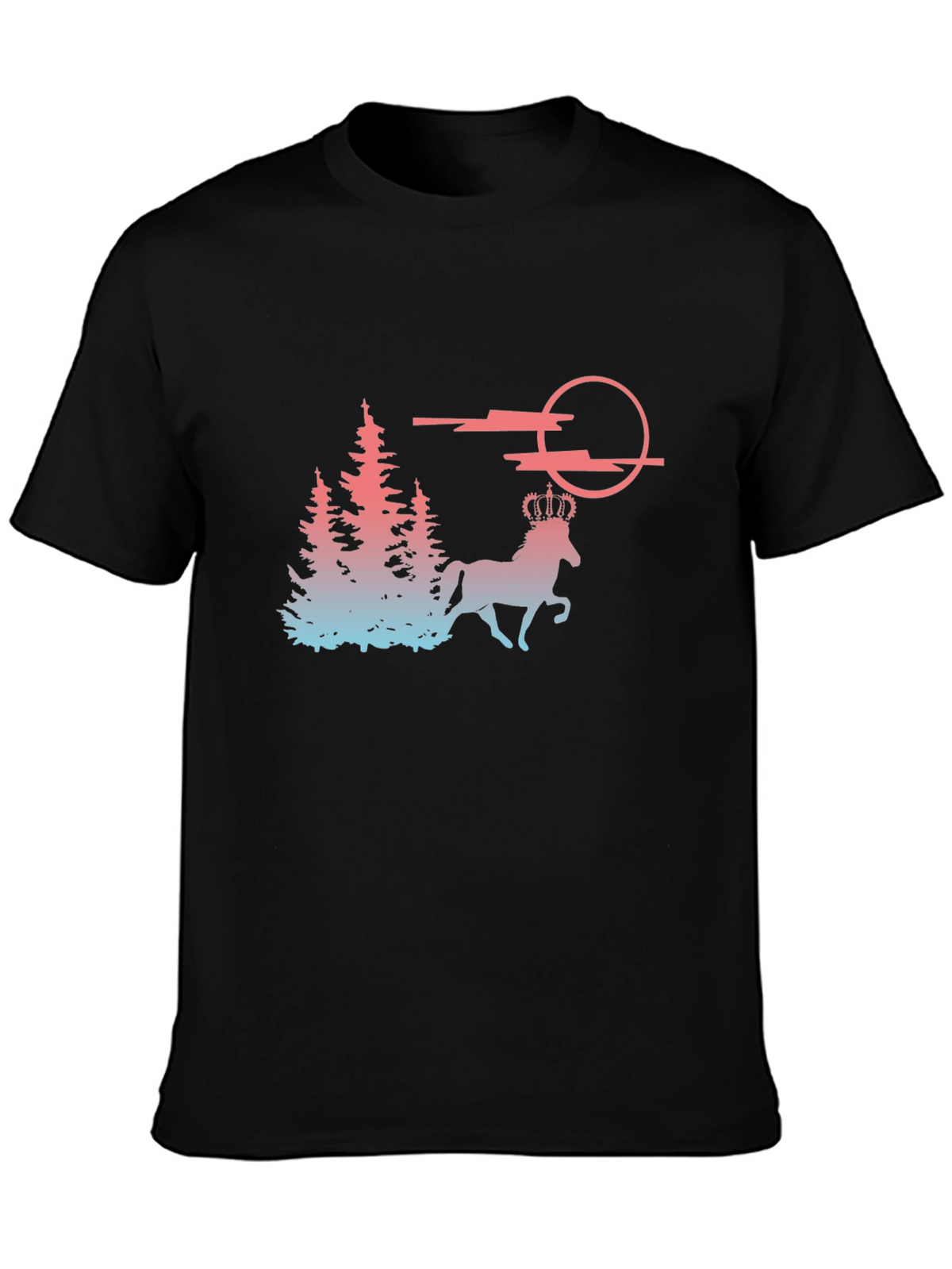 Majestic Horse T-Shirt - Fantasy Forest Design