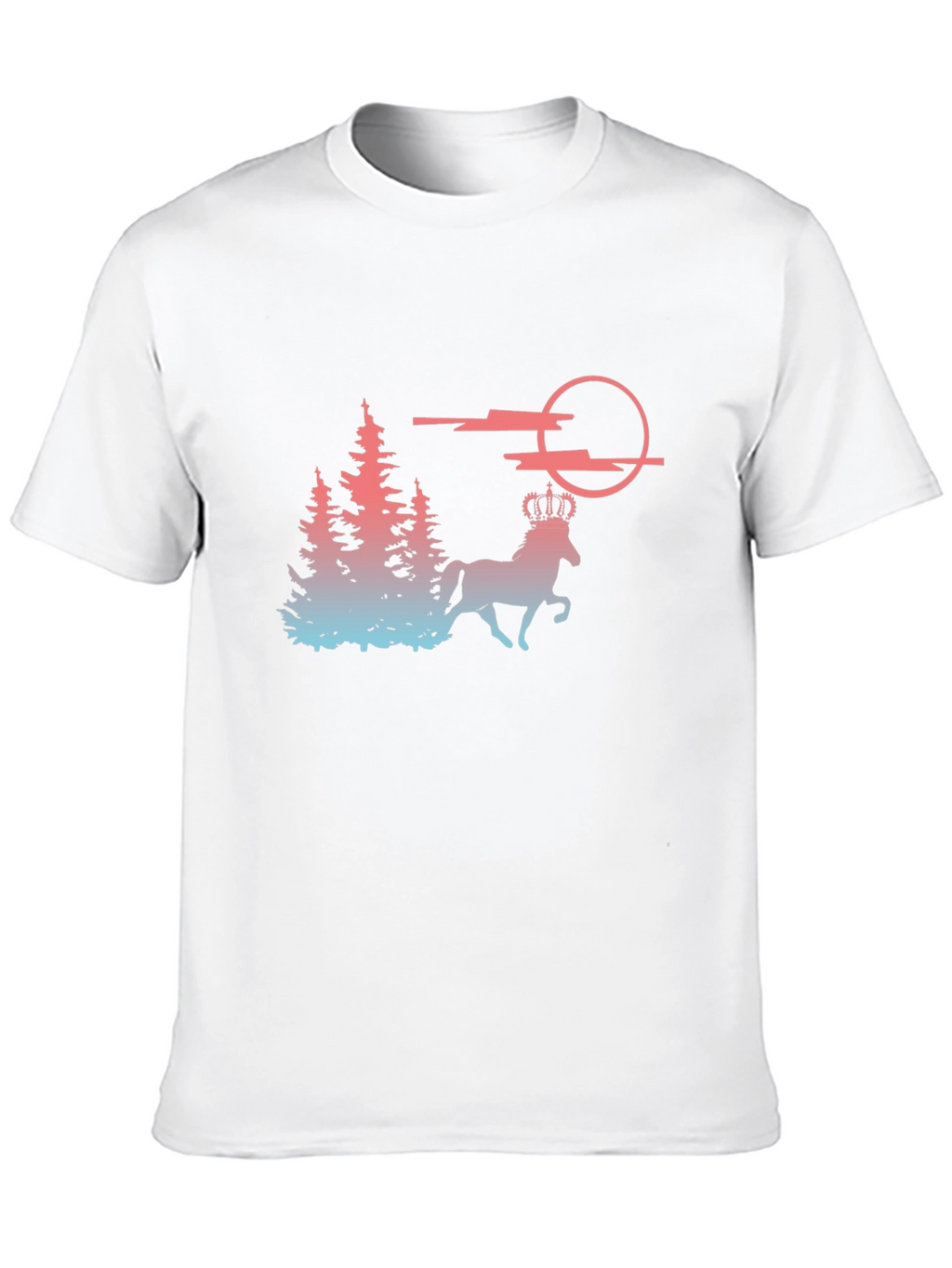 Majestic Horse T-Shirt - Fantasy Forest Design