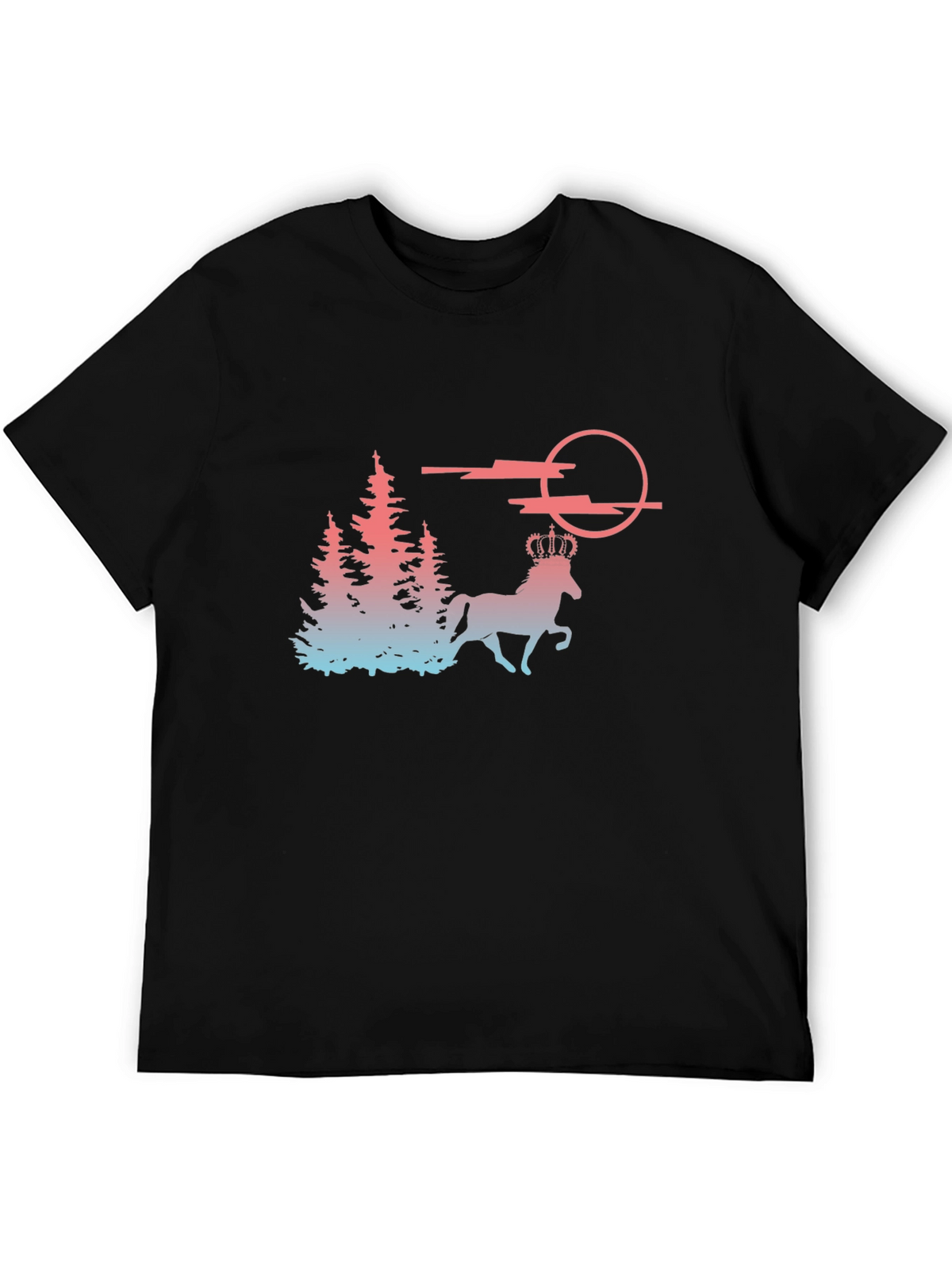 Majestic Horse T-Shirt - Fantasy Forest Design