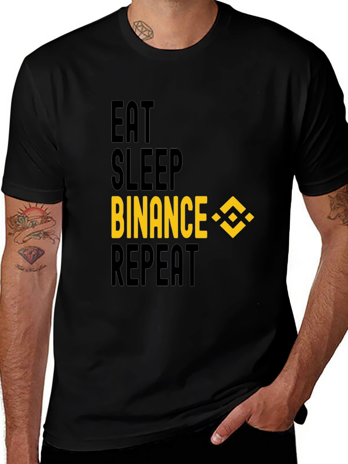 Eat Sleep Binance Repeat T-Shirt