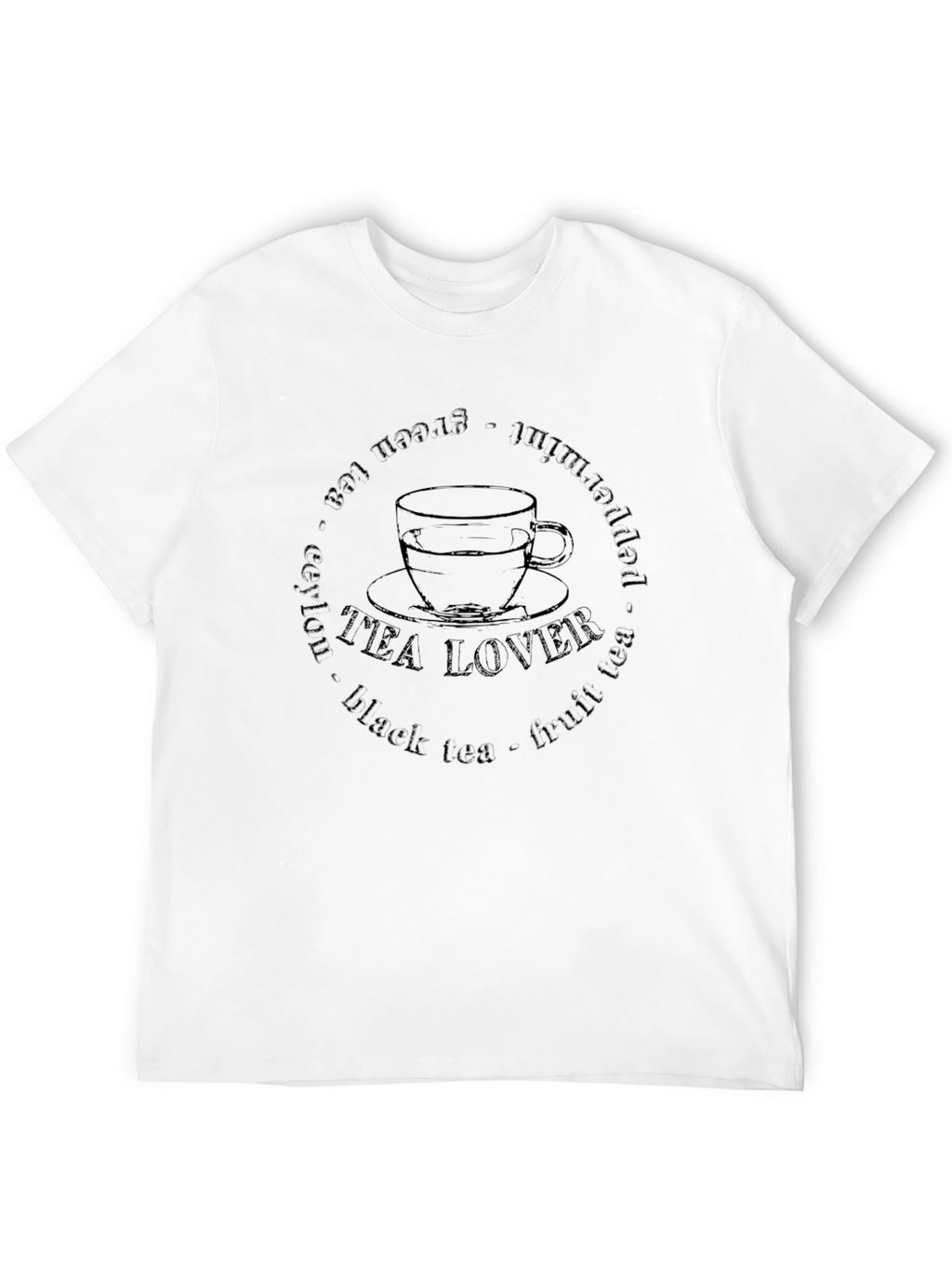 Tea Lover Graphic T-Shirt - Black