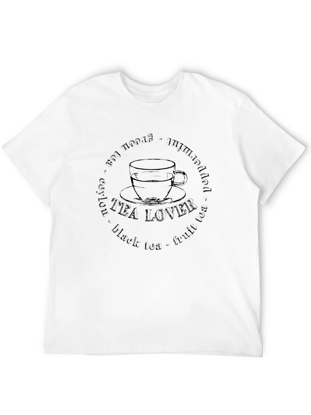 Tea Lover Graphic T-Shirt - Black