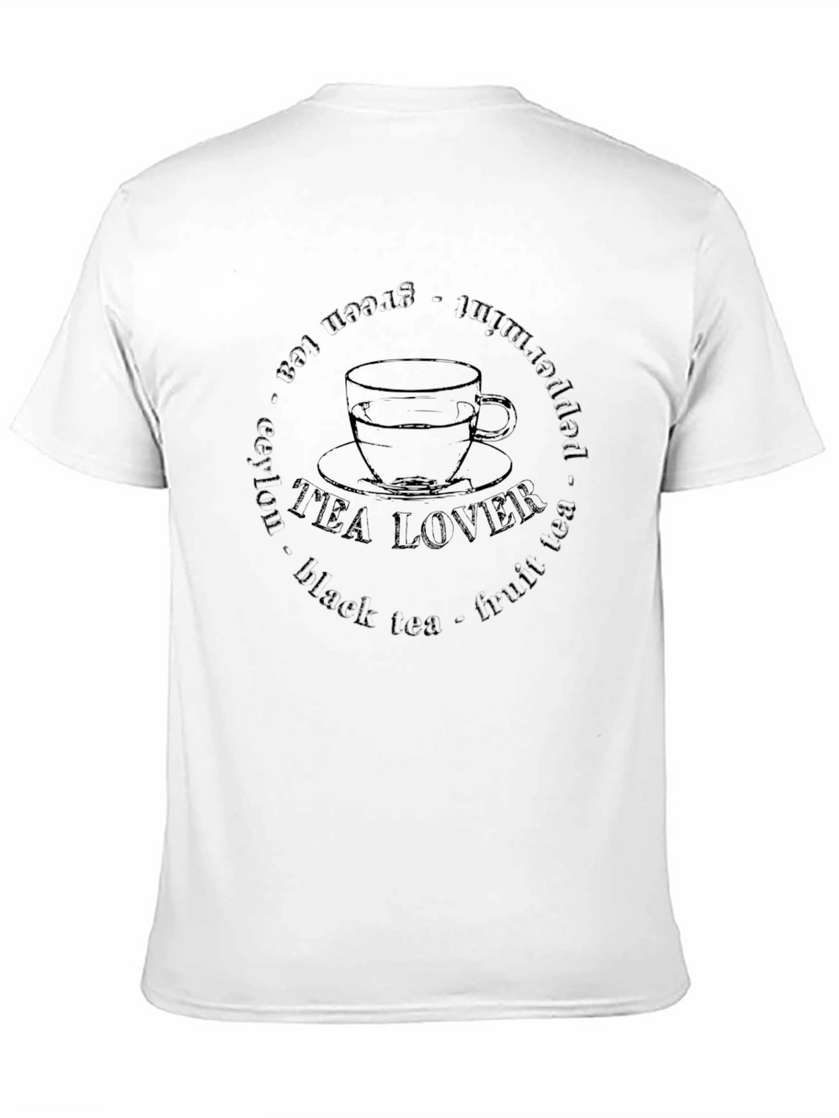 Tea Lover Graphic T-Shirt - Black