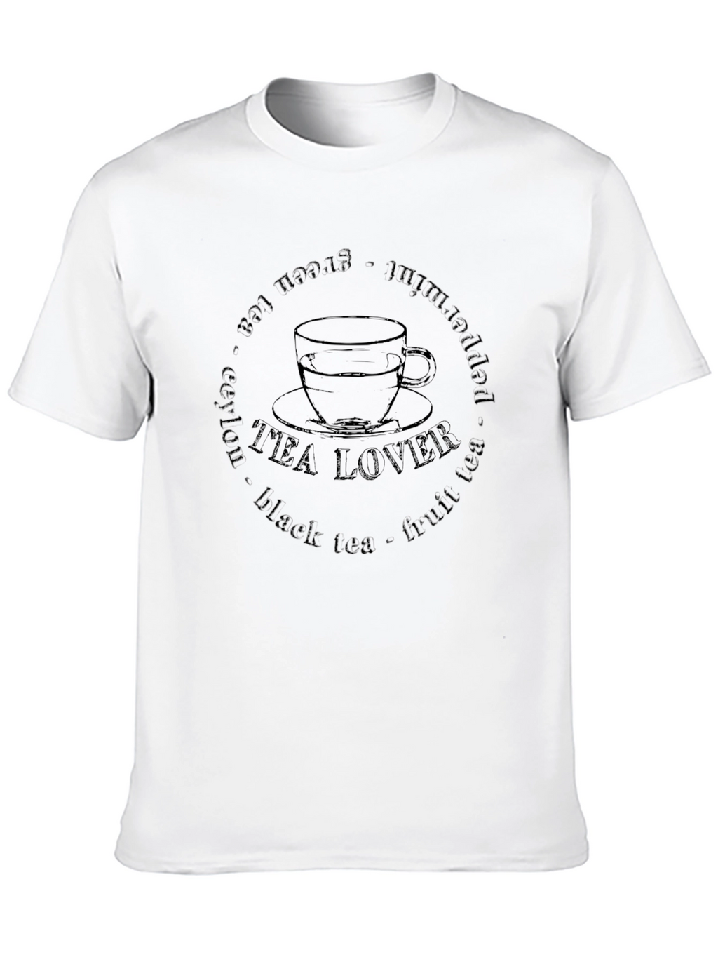 Tea Lover Graphic T-Shirt - Black