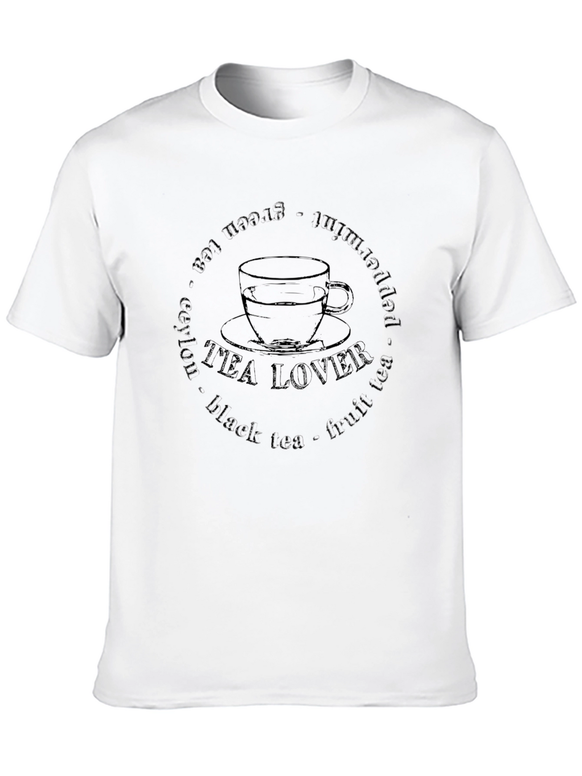 Tea Lover Graphic T-Shirt - Black