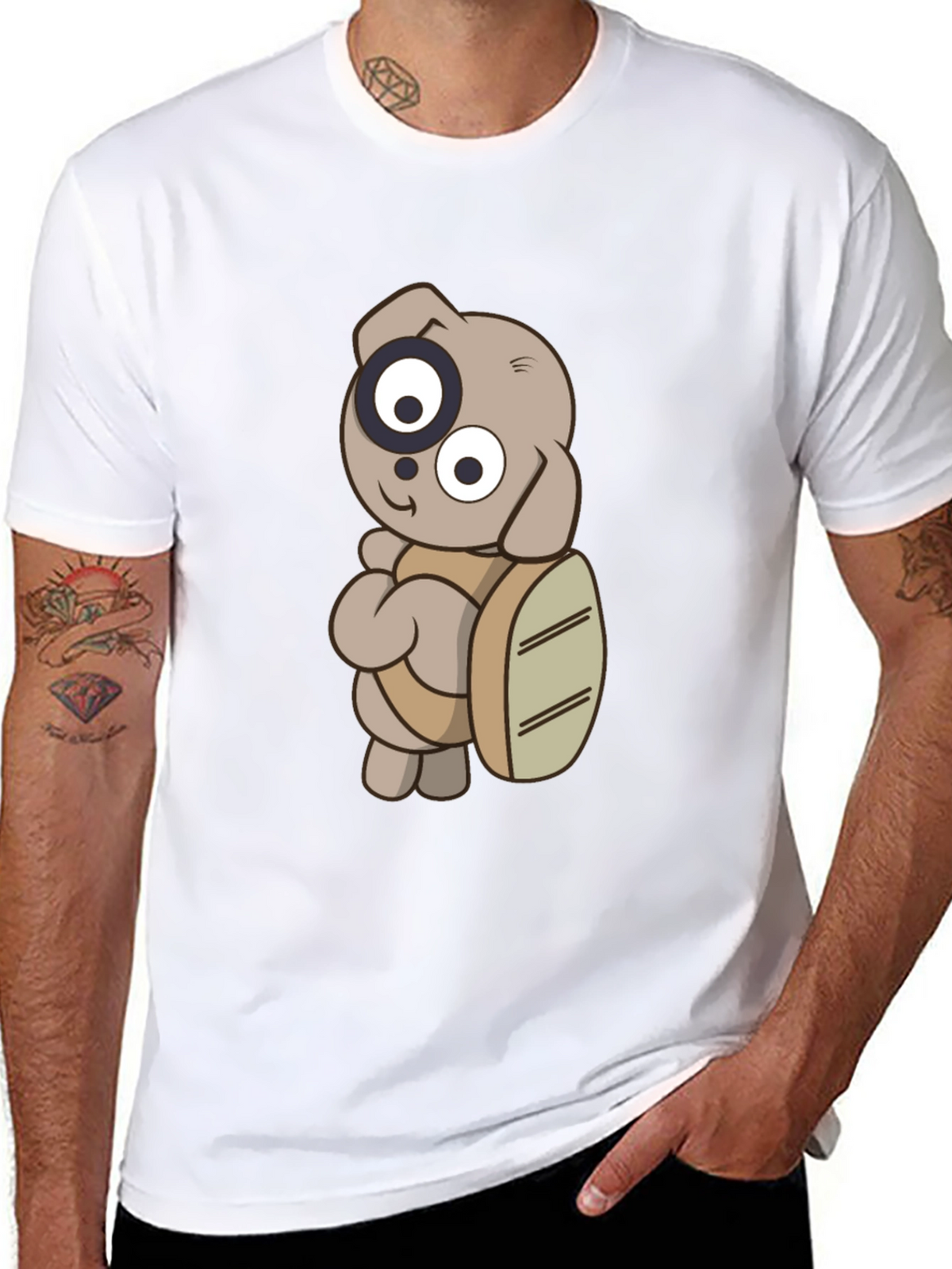 Cartoon Dog T-Shirt - Casual Graphic Tee