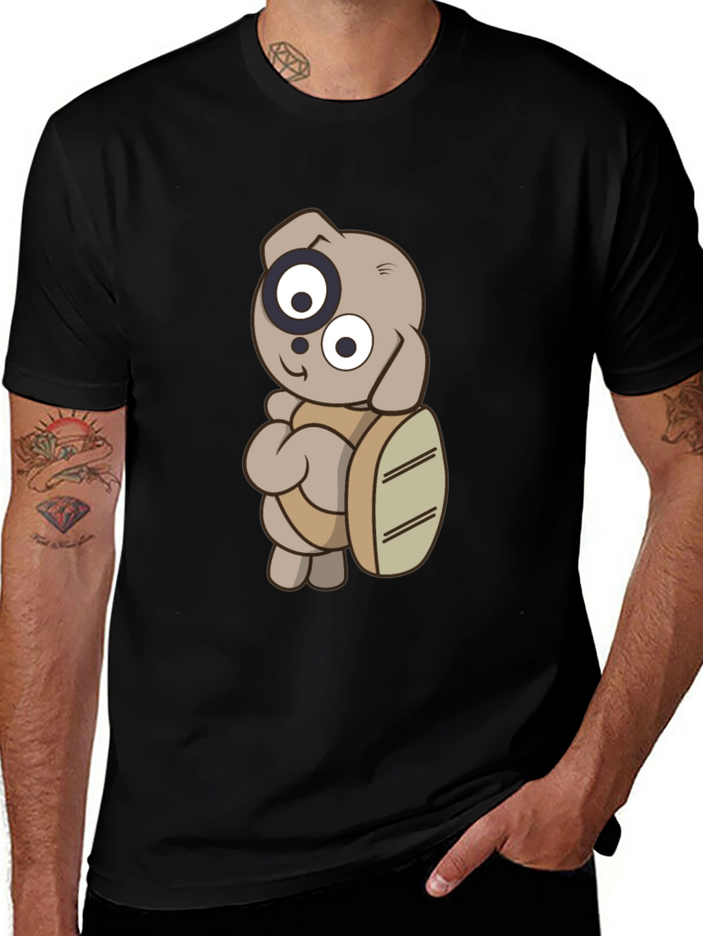 Cartoon Dog T-Shirt - Casual Graphic Tee