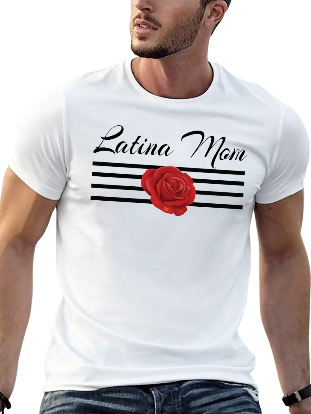 Latina Mom Rose Graphic Tee - Stylish Comfort