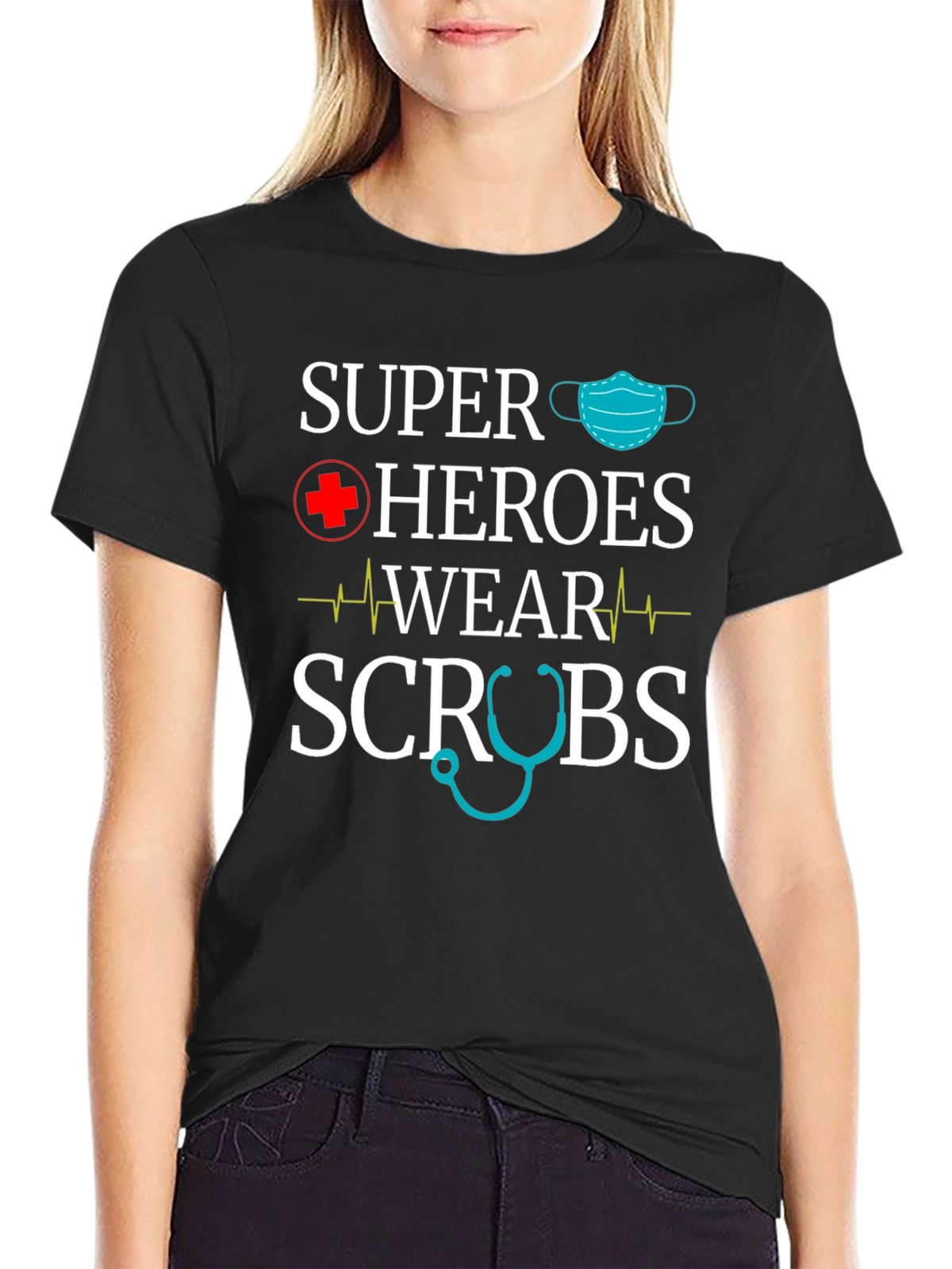 Super Heroes Wear Scrubs T-Shirt