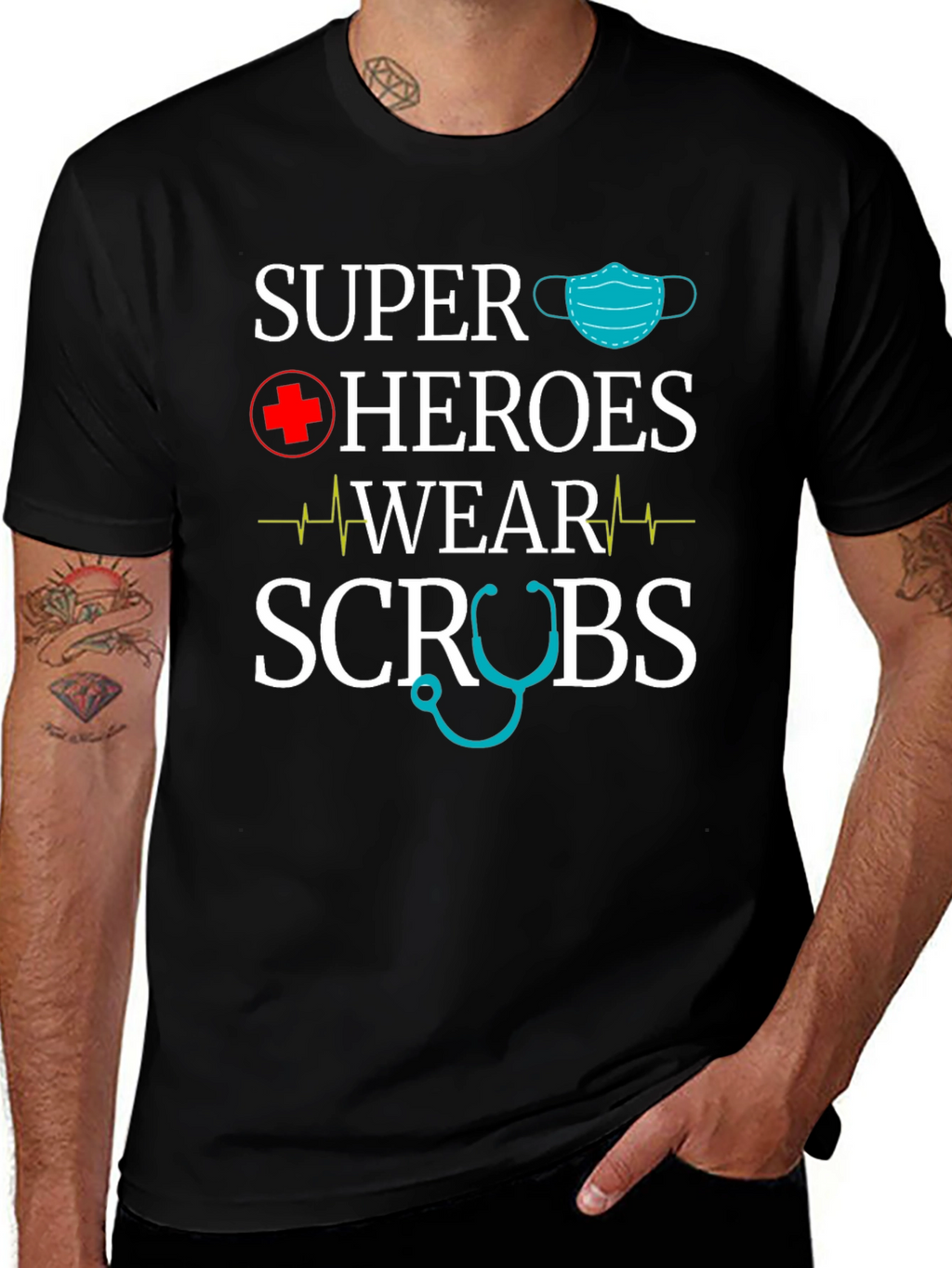 Super Heroes Wear Scrubs T-Shirt