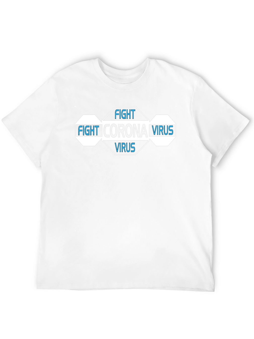 Fight Corona Virus Black Graphic T-Shirt