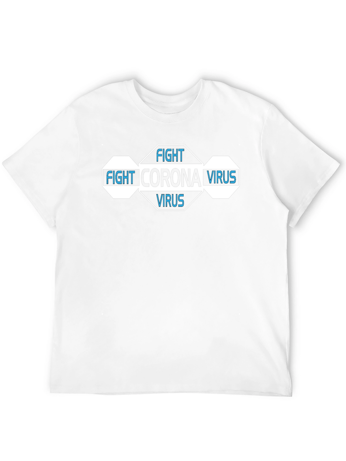 Fight Corona Virus Black Graphic T-Shirt