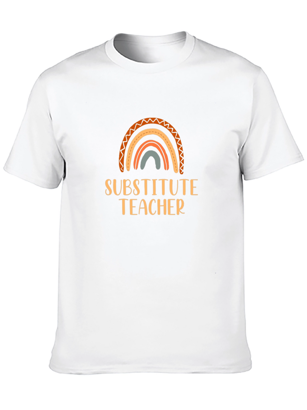 Substitute Teacher Rainbow Graphic Tee