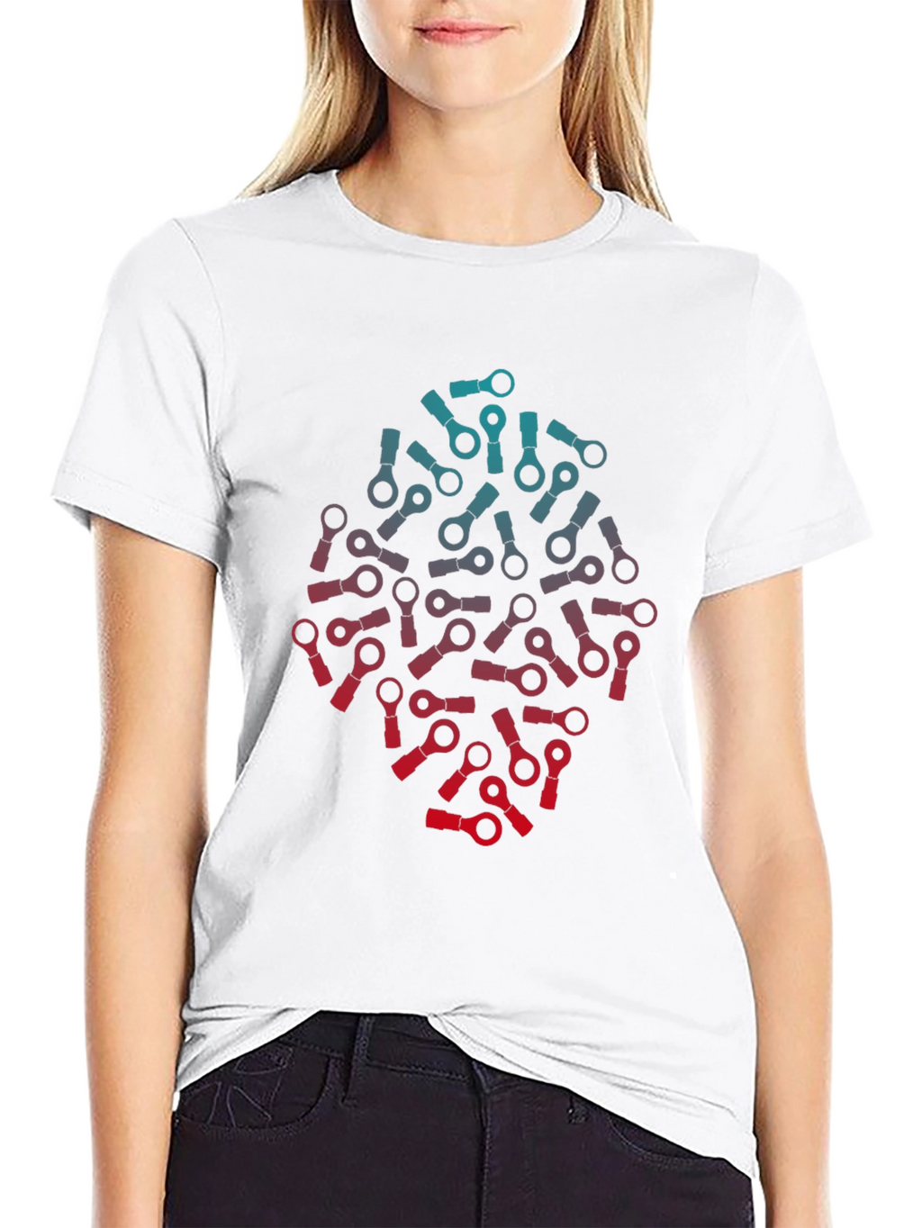 Gradient Ring Terminal Graphic T-Shirt