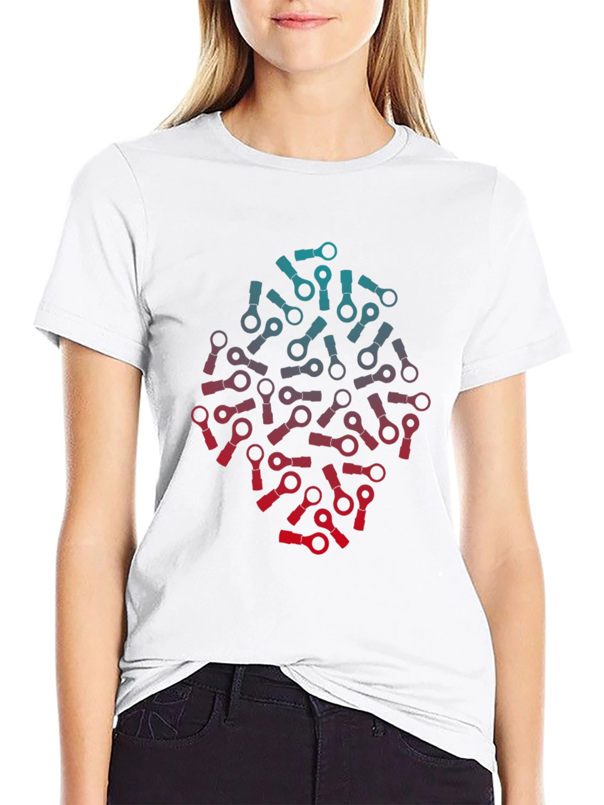 Gradient Ring Terminal Graphic T-Shirt