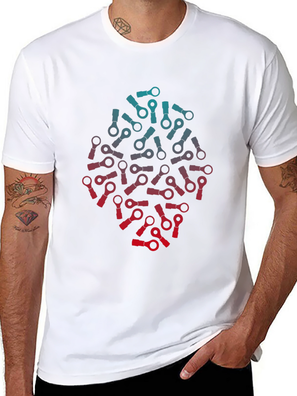 Gradient Ring Terminal Graphic T-Shirt