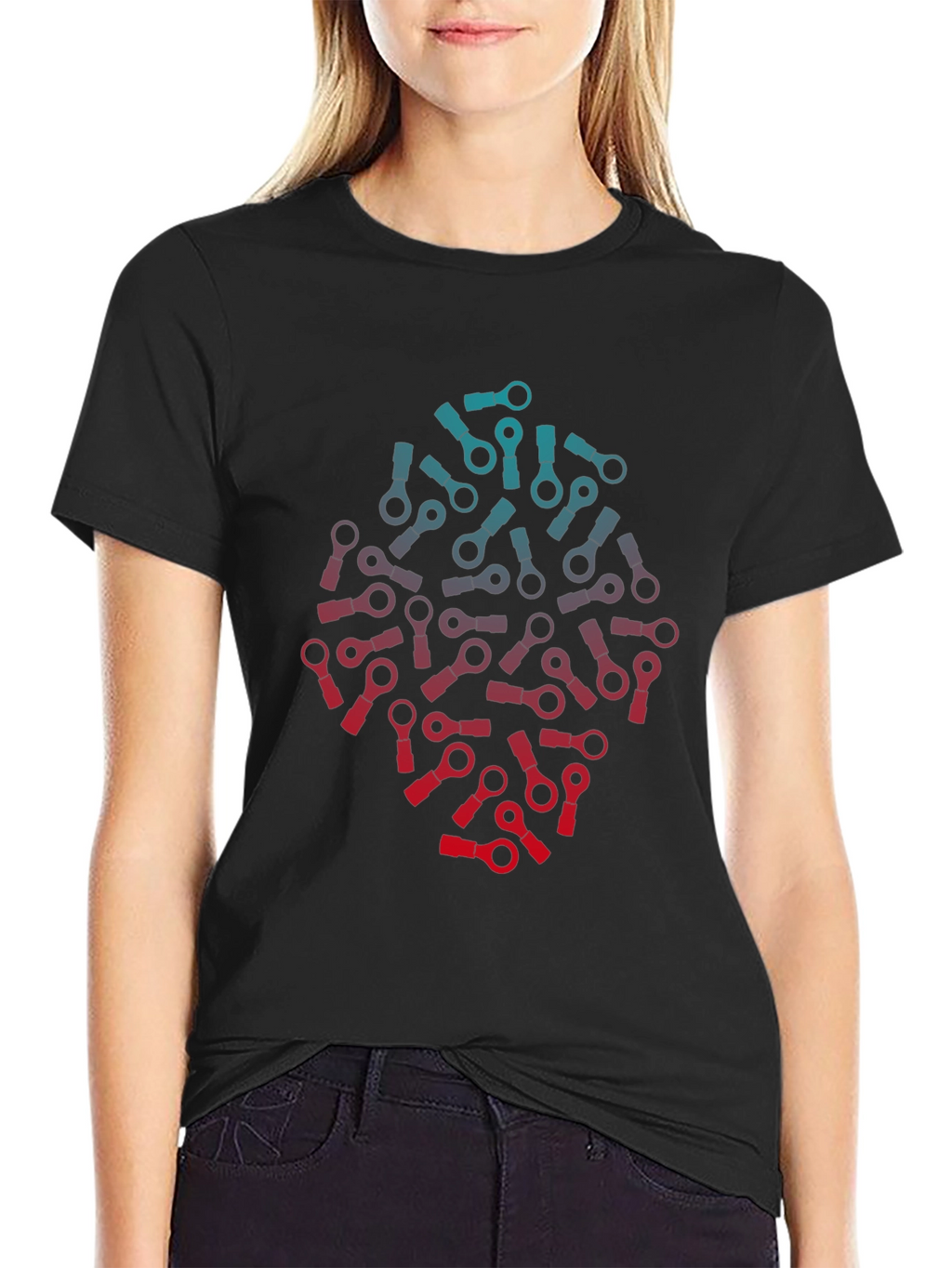 Gradient Ring Terminal Graphic T-Shirt