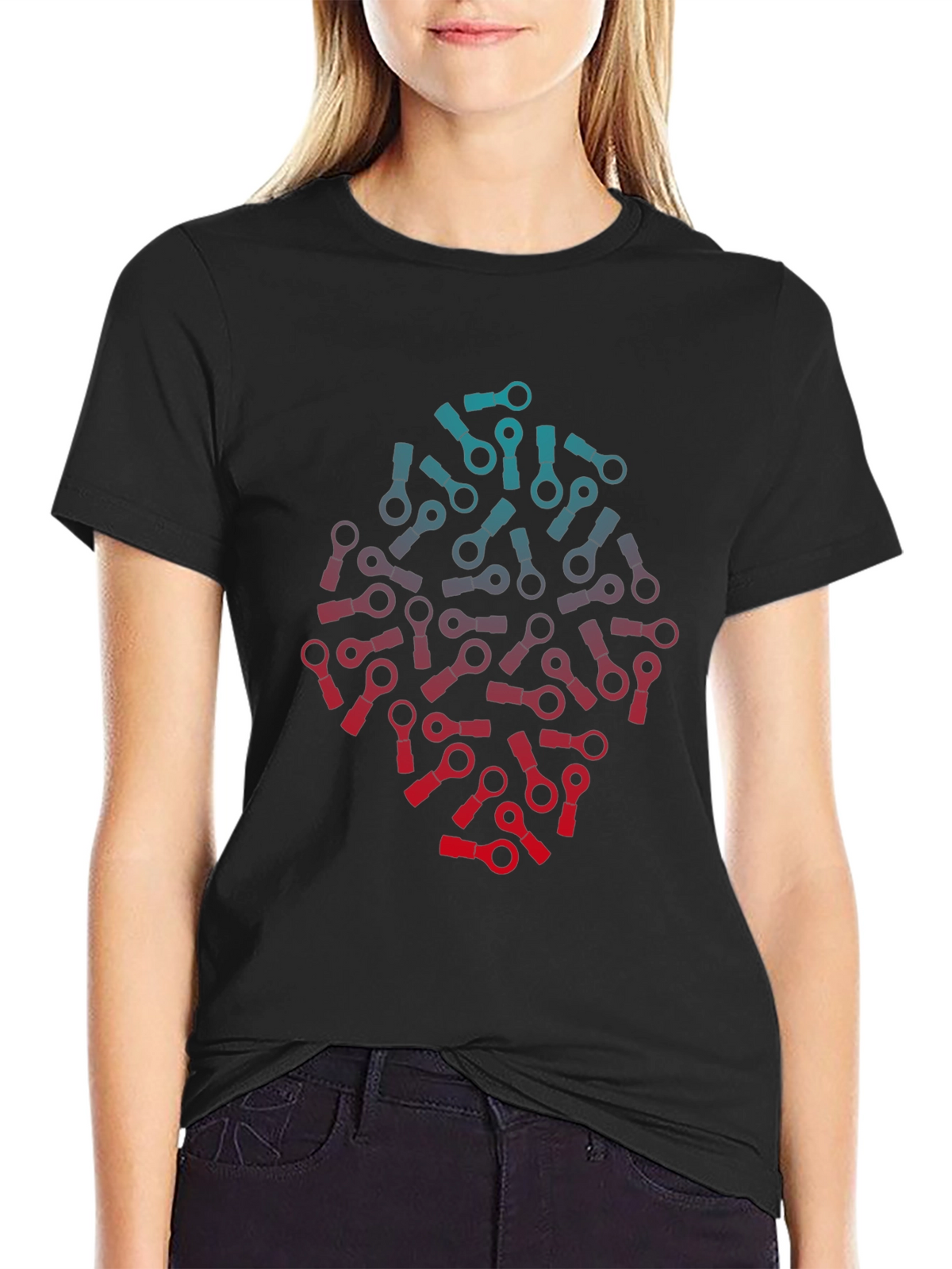 Gradient Ring Terminal Graphic T-Shirt