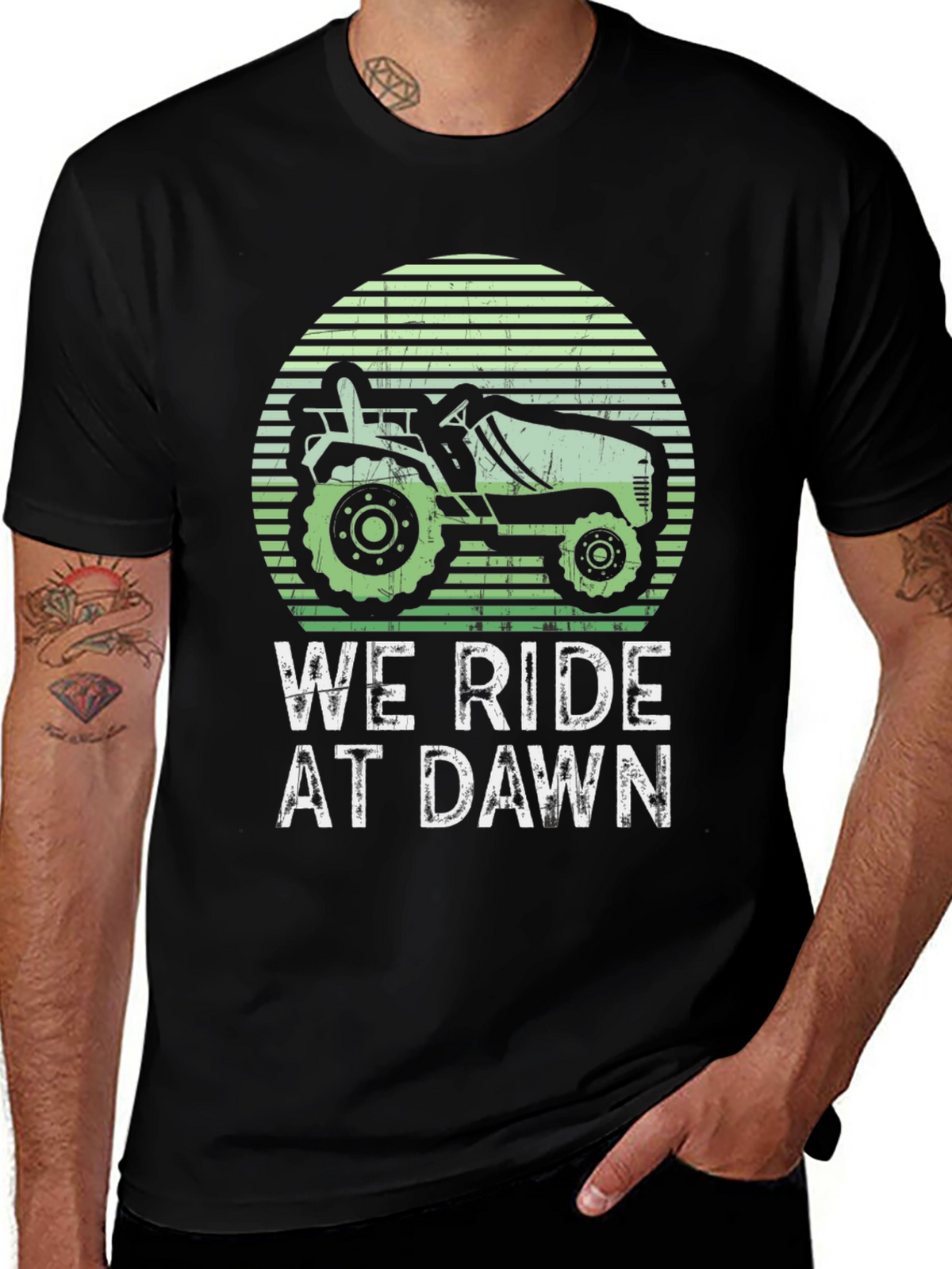 We Ride at Dawn Tractor T-Shirt