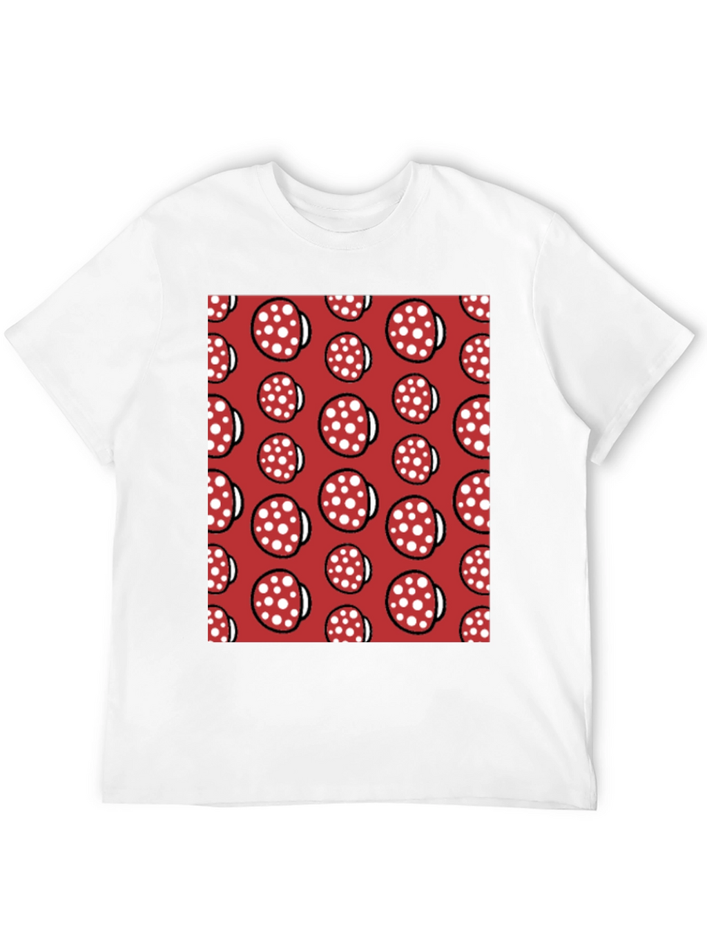 Novelty Salami Pattern Black T-Shirt