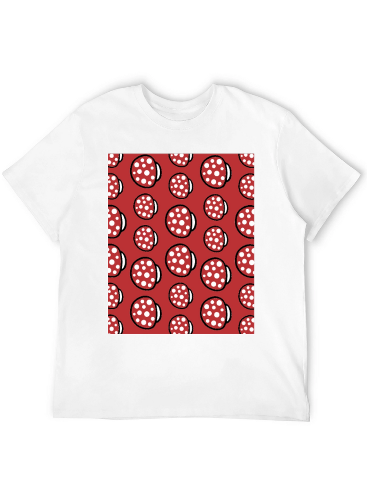 Novelty Salami Pattern Black T-Shirt
