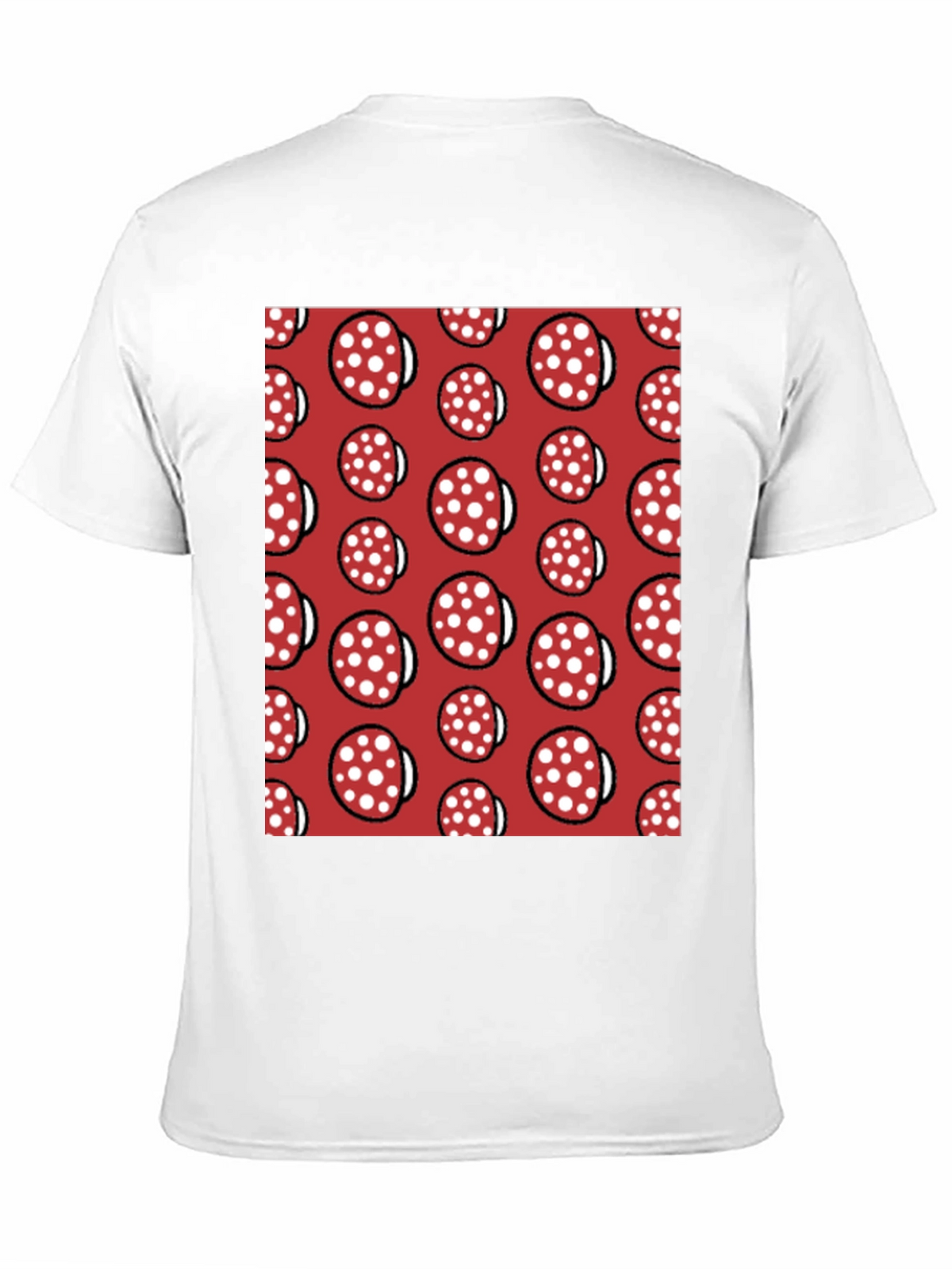 Novelty Salami Pattern Black T-Shirt