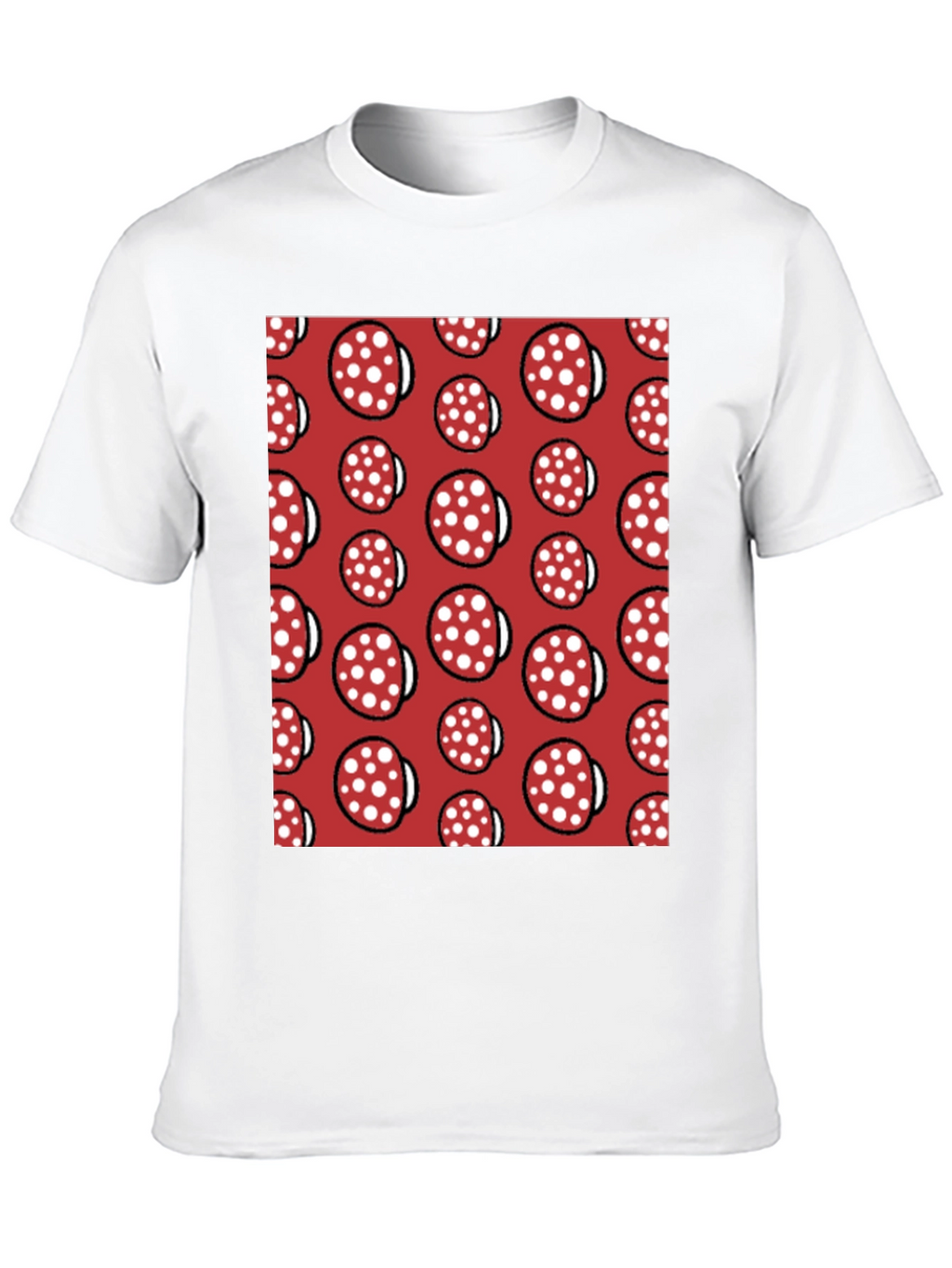 Novelty Salami Pattern Black T-Shirt