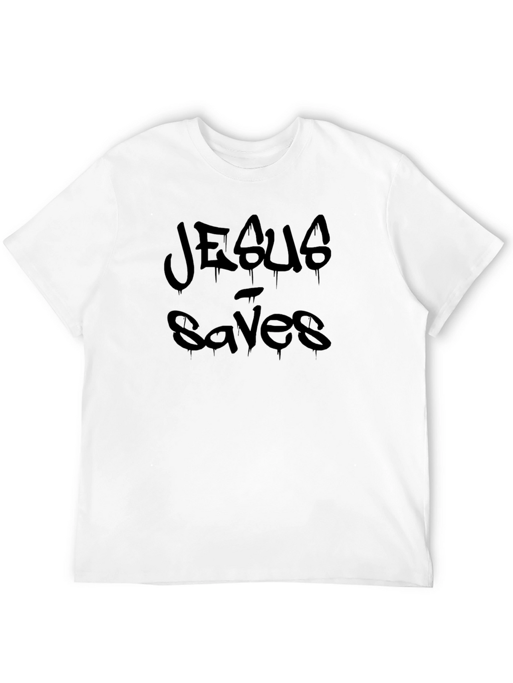 Jesus Saves Black Graphic T-Shirt